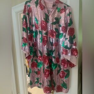 COPY - Sparkling Floral Sequin Dress